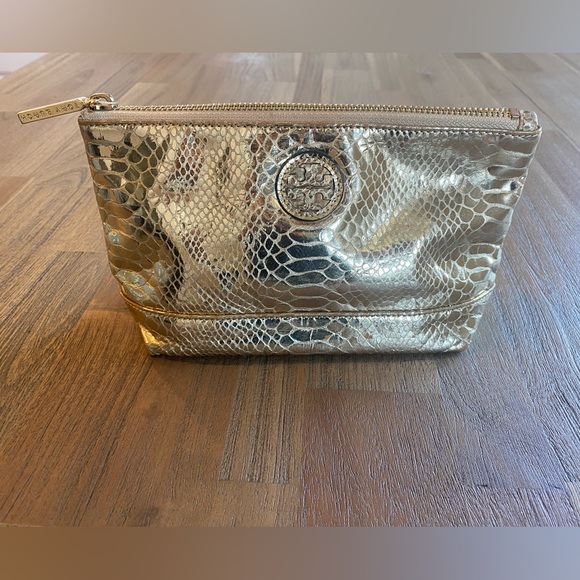 Tory Burch Bags Tory Burch Makeup Bag Gold Perviously Loved Poshmark